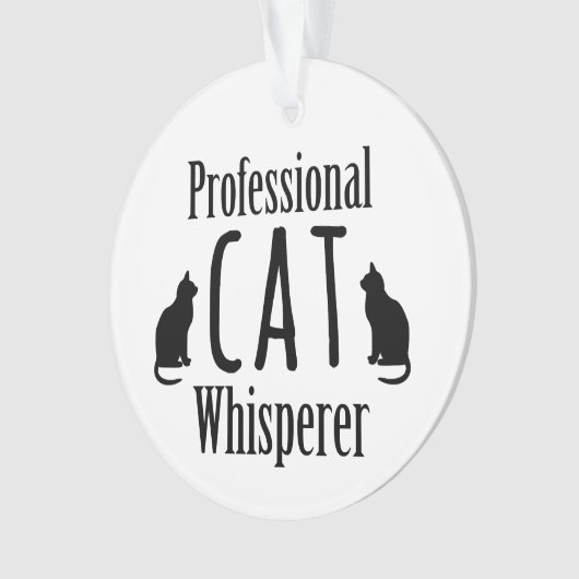 Professional Cat Whisperer Ornament (voorkant)