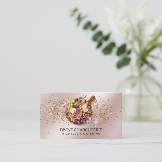 Professional Charcuterie Catering Grazing Board  Visitekaartje (Staand voorkant)