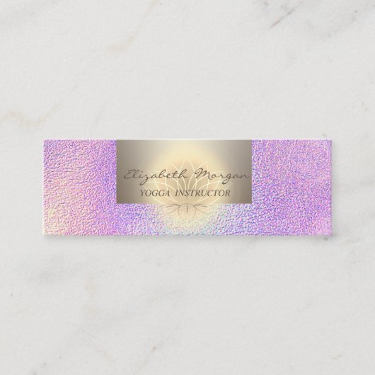 Professional Charming, Lotus Flower Holographic Mini Visitekaartje (Voorkant)