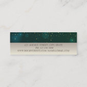 Professional Charming, Lotus Flower Stars Green Mini Visitekaartje (Achterkant)