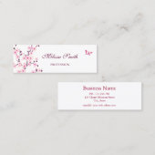 Professional Cherry Blosbezinkroze White Mini Visitekaartje (Voorkant / Achterkant)