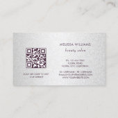 Professional Cherry Blossom Pink Silver Visitekaartje (Achterkant)