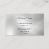 Professional Cherry Blossom Pink Silver Visitekaartje (Achterkant)