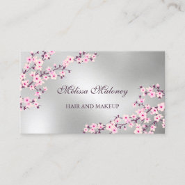 Professional Cherry Blossom Pink Silver Visitekaartje