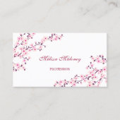 Professional Cherry Blossom Pink White Salon Visitekaartje (Voorkant)