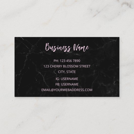 Professional Cherry Blossom Visitekaartje (Achterkant)