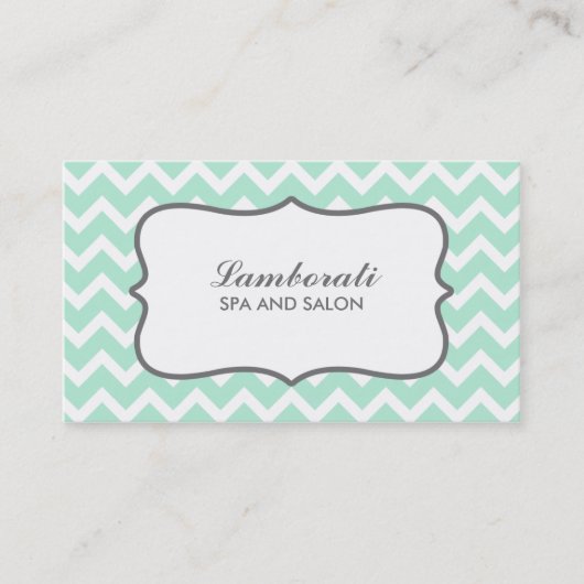 Professional Chevron Zig Zag Pattern Makeup Artist Visitekaartje (Voorkant)