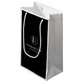 Professional Chic Elegant Plain and Monogram Klein Cadeauzakje (Voorkant Gekanteld)
