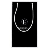 Professional Chic Elegant Plain and Monogram Klein Cadeauzakje (Voorkant)