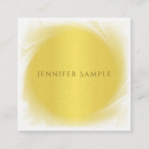 Professional Chic Gold-look Creative Design Luxe Vierkante Visitekaartje