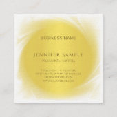 Professional Chic Gold-look Creative Design Luxe Vierkante Visitekaartje (Achterkant)