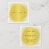Professional Chic Gold-look Creative Design Luxe Vierkante Visitekaartje (Voorkant / Achterkant)