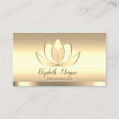 Professional Chic Gold Lotus Flower Yoga Visitekaartje (Voorkant)
