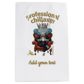Professional Chillaxer Monkey king Funny Cool App Medium Cadeauzakje (Voorkant)