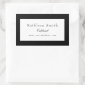 Professional Classic Black en White Rechthoekige Sticker (Tas)