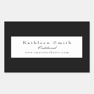 Professional Classic Black en White Rechthoekige Sticker