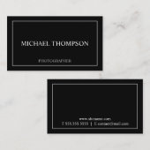 Professional Classic Black en White Visitekaartje (Voorkant / Achterkant)