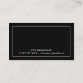 Professional Classic Black en White Visitekaartje (Achterkant)