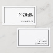 Professional Classic Black en White Visitekaartje (Voorkant / Achterkant)