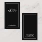 Professional Classic Black en White Visitekaartje (Voorkant / Achterkant)