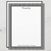 Professional Classic Black & White Stripe Patroon (Voorkant / Achterkant)