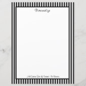 Professional Classic Black & White Stripe Patroon (Voorkant)