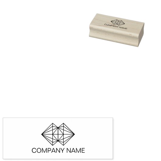 Professional Classic Elegant Black Gold Logo Rubberstempel (Gestempeld)