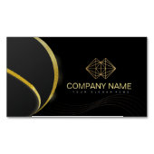 Professional Classic Elegant Black Gold Magnetisch Visitekaartje (Voorkant)