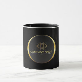 Professional Classic Elegant Black Gold Mok
