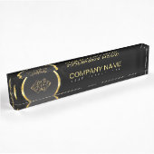 Professional Classic Elegant Black Gold Naambordje