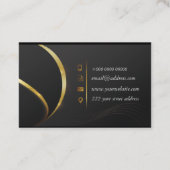 Professional Classic Elegant Black Gold Visitekaartje (Achterkant)