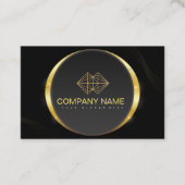 Professional Classic Elegant Black Gold Visitekaartje (Voorkant)