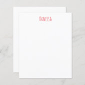 Professional classical calligraphy name custom red (Voorkant / Achterkant)