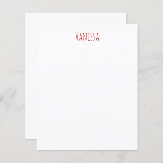 Professional classical calligraphy name custom red (Voorkant / Achterkant)