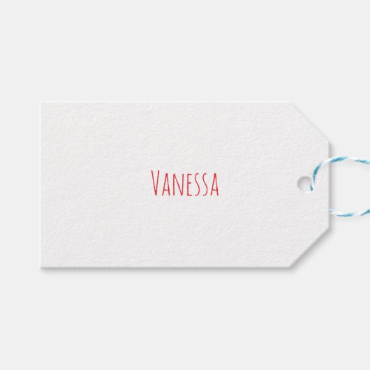 Professional classical calligraphy name custom red cadeaulabel (Voorkant (Horizontaal))
