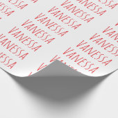 Professional classical calligraphy name custom red cadeaupapier (Hoek)