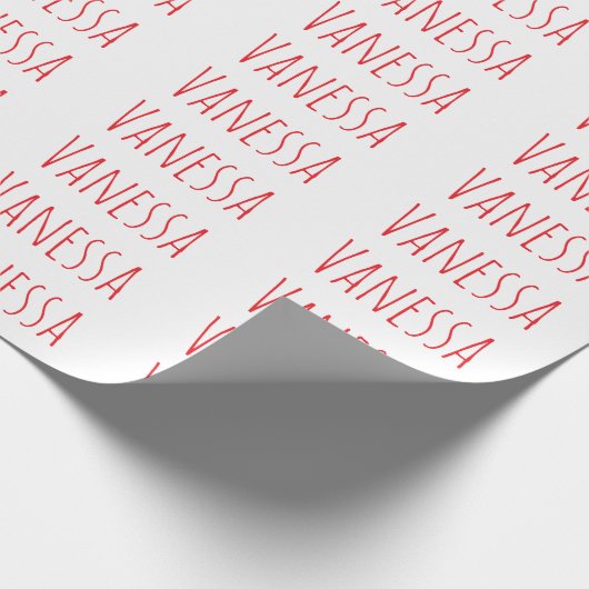 Professional classical calligraphy name custom red cadeaupapier (Hoek)