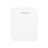 Professional classical calligraphy name custom red notitiekaartje (Voorkant / Achterkant in situ)