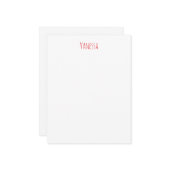 Professional classical calligraphy name custom red notitiekaartje (Voorkant / Achterkant in situ)