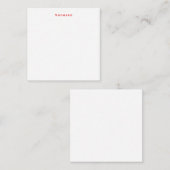 Professional classical calligraphy name custom red notitiekaartje (Voorkant / Achterkant)