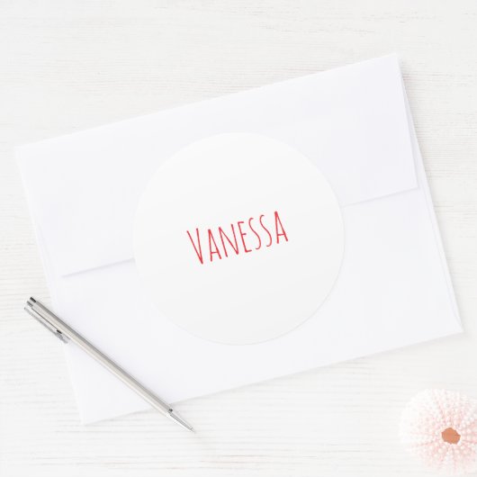 Professional classical calligraphy name custom red ronde sticker (Envelop)