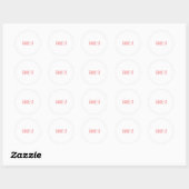 Professional classical calligraphy name custom red ronde sticker (Vel)