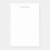 Professional classical font own name custom red post-it® notes (Voorkant)