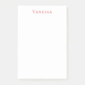 Professional classical font own name custom red post-it® notes (Voorkant)