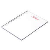 Professional classical handwriting name custom notitieboek (Linkerzijde)