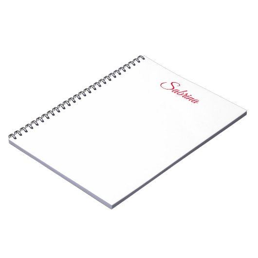 Professional classical handwriting name custom notitieboek (Linkerzijde)