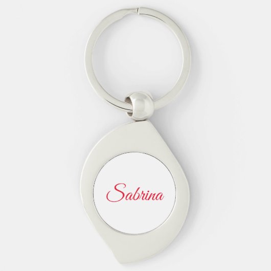 Professional classical handwriting name custom sleutelhanger (Voorkant)