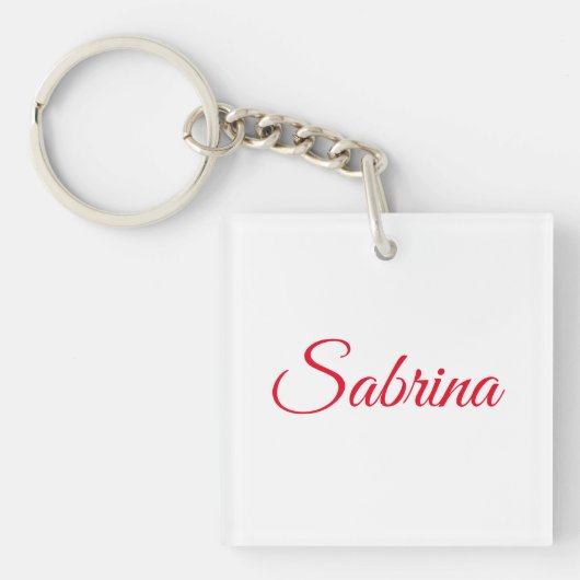 Professional classical handwriting name custom sleutelhanger (voorkant)