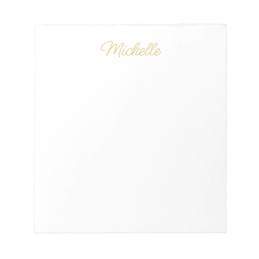 Professional Classical Minimalist Plain Own Name Notitieblok (Voorkant)