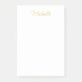 Professional Classical Minimalist Plain Own Name Post-it® Notes (Voorkant)